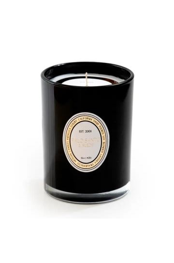 The beautiful fragrance notes of palo santo blend with the smooth and creamy notes of suede
Fragrance notes:
Top: suede, orchid notes, blood orange zest
Middle: palo santo, vanilla
Base: musk, oakwood, amber.
Natural soy blend wax
15 ounces
40+ hour burn&nbsp;