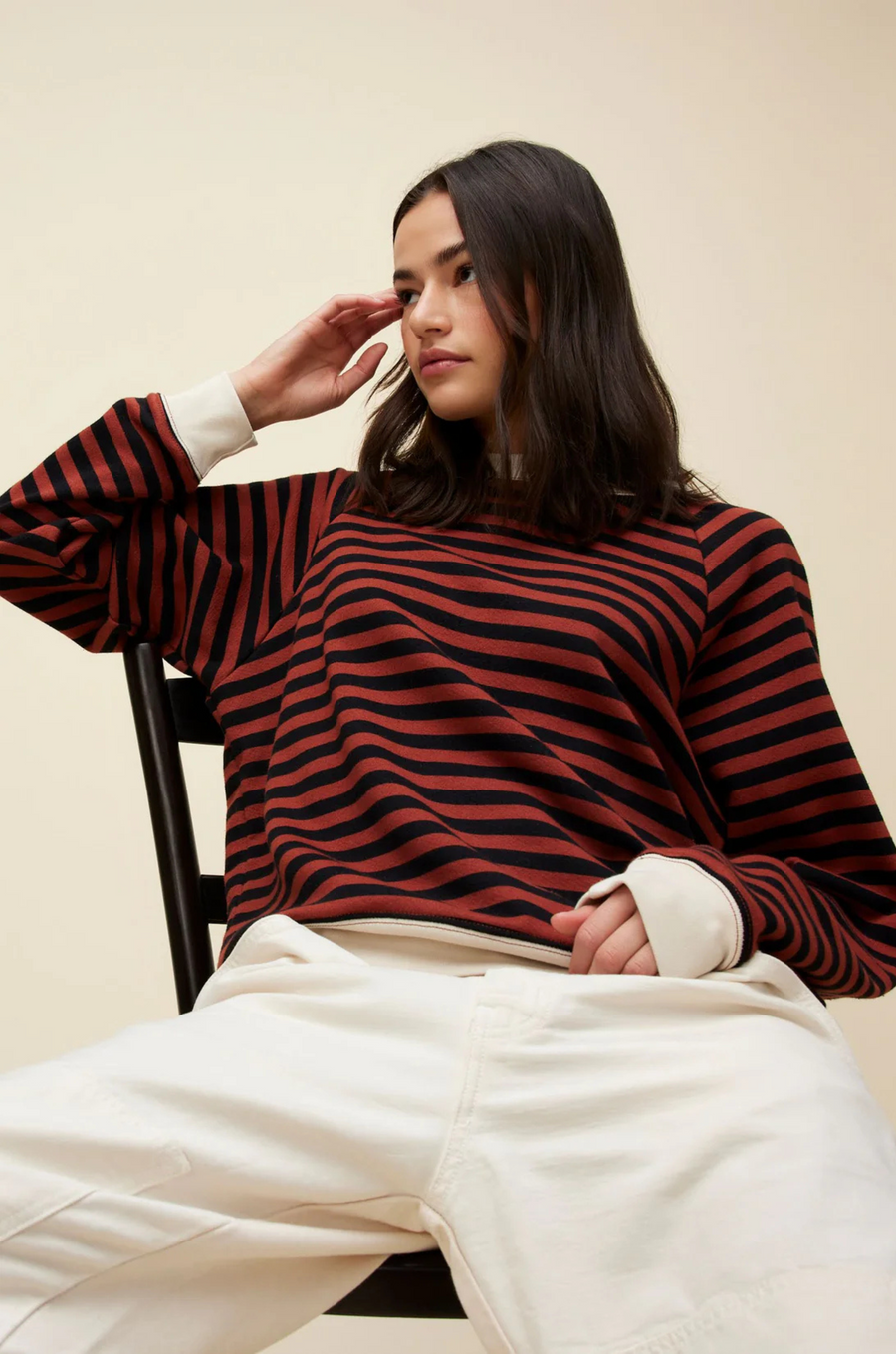 Stripe Vintage Sweatshirt by Daydreamer - FINAL SALE
