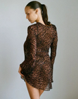 Sheer chiffon polka dot mini dress
Long sleeve
Unlined/Sheer
leopard mini dress