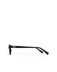 black Slimline cateye sunglasses
Soft, subtle lift through the frame
Acetate frame
Gold metal tip detailing
Polarised, scratch-resistant Category 3 lenses
100% UV protection
Width: 14.5cm / Lens Height: 3.85cm / Arm Length: 14.5cm / Nose Bridge: 2cm