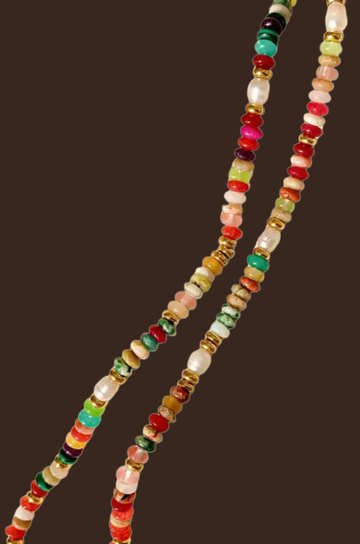 multicolored beaded necklace