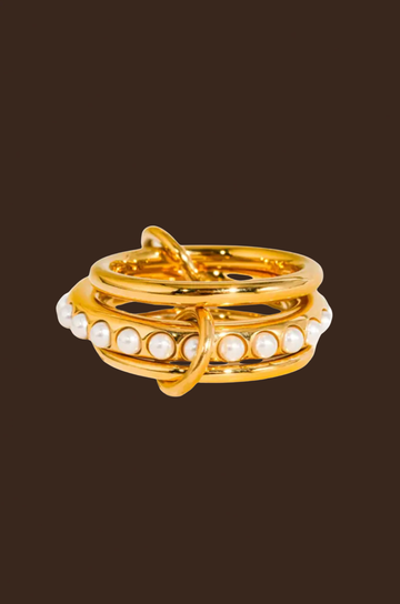 18K Gold Non-Tarnish Multi Stack Pearl Band Ring
18K Gold Plating
Stainless Steel
Size 8 Measurement: 0.714 Diameter/2.24 Circumference
Lead-free
Nickel-safe
Hypoallergenic
Water Resistant