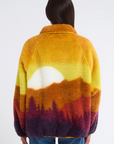 Plush Sherpa Jacket
Jersey bonded
Soft fuzzy interior
Contrast yellow nylon accents
Zip front henley with collar
Raglan sleeve
Zipper pockets at waist
Polyester
sunset jacket
mountain jacket
sherpa jacket