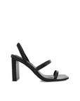 Emely by Billini is a black classic mid block heel. Heel height 9cm.

mid block heel
open square toe
medium, flat toe strap
strap across vamp
elasticated sling back strap
exposed heel counter
synthetic upper, lining and outsole