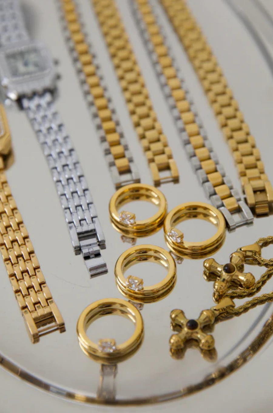 Stainless Steel & Cubic Zirconium ring
Waterproof, Tarnish Free & Hypoallergenic
2 Year Warranty For Any Tarnish
Gold cz stone ring
gold stackable ring