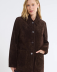 brown Genuine suede jacket
Front button down closure
Fully lined
Front chore pockets
Boxy fit
Genuine suede/Polyester
brown suede jacket
fall jacket
fall outfit
fall layering