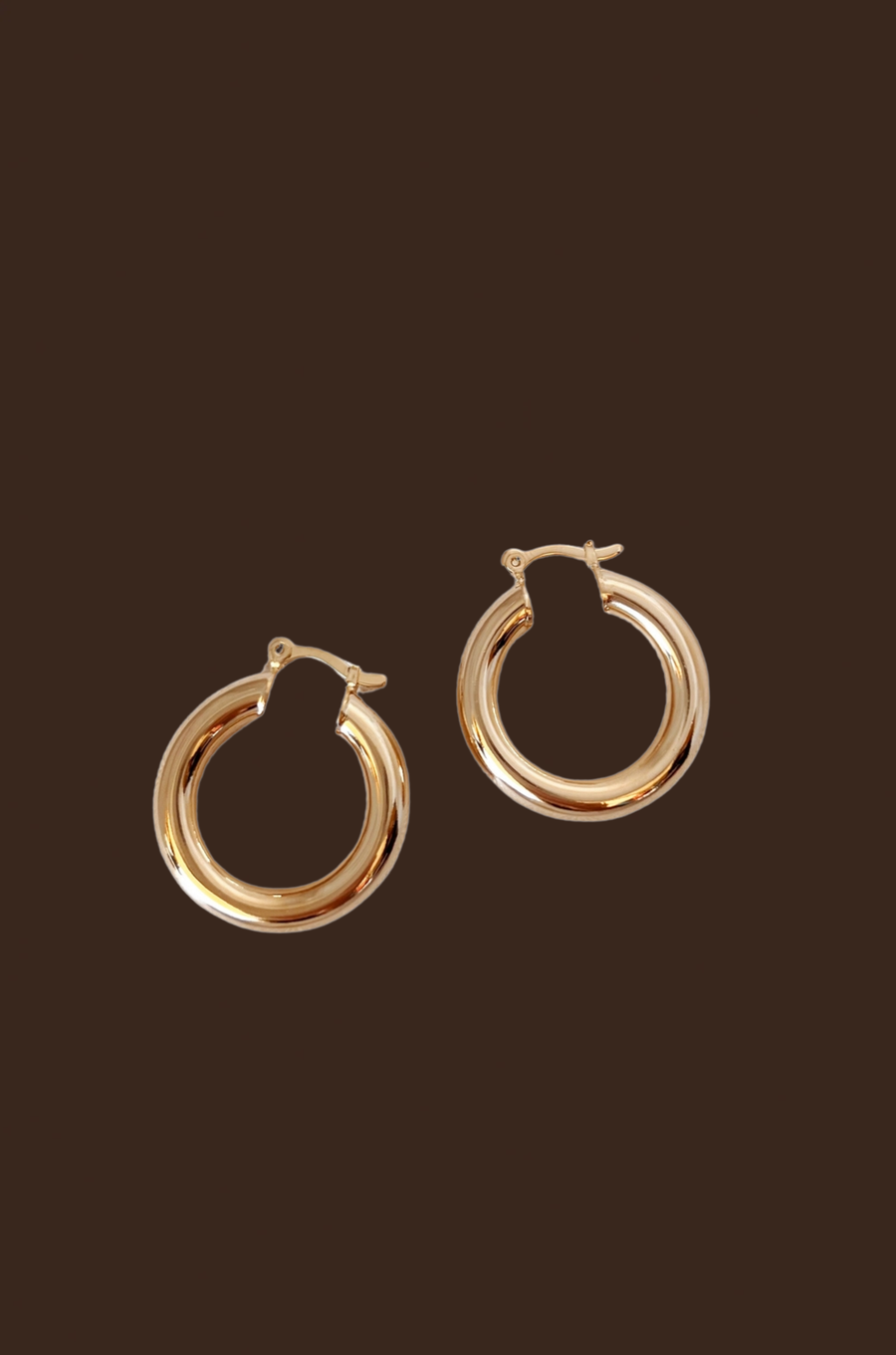 gold tube hoop earrings