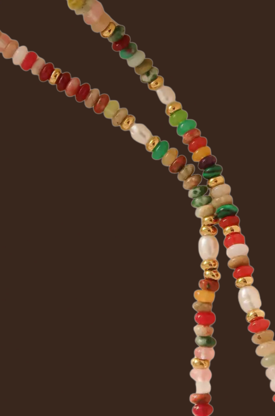 multicolored beaded necklace