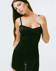 Sheer lace mini dress
Adjustable straps
Back clasp
Lined/Sheer
black lace mini dress