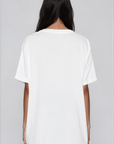 white paris france oversized tshirt tee