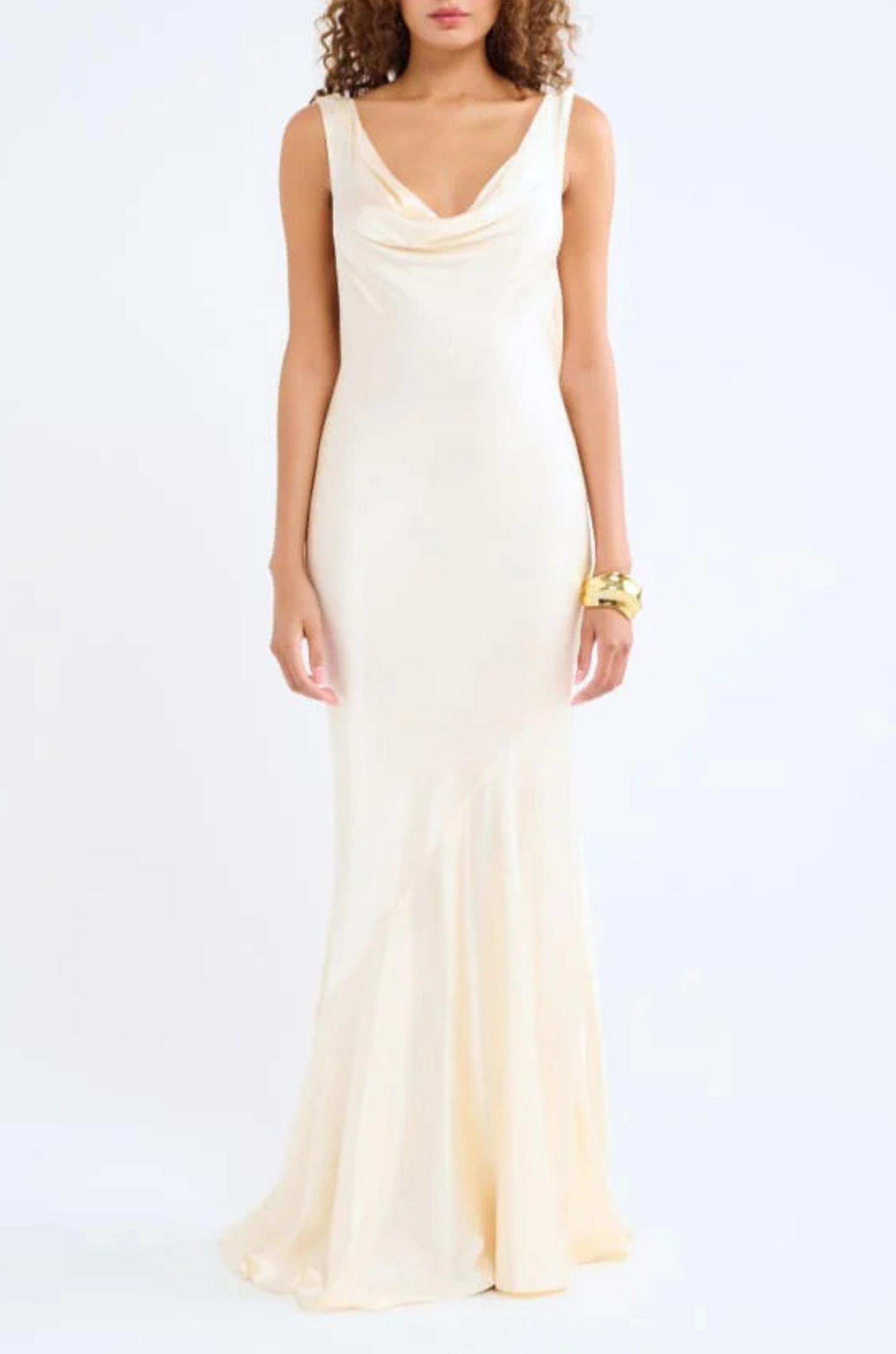 ivory Satin maxi dress
Cowl neck neckline
Open back
Adjustable back tie for waist snatching
Mermaid hem
bridal maxi dress
bridal shower maxi dress
rehearsal maxi dress
bride dress
wedding dress