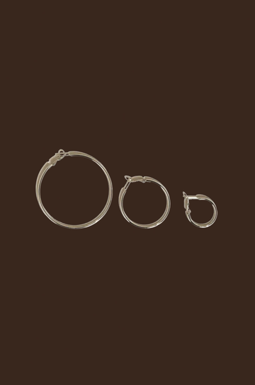 18K Gold Non-Tarnish Classic Thin Hoop Earring
silver thin hoop earrings