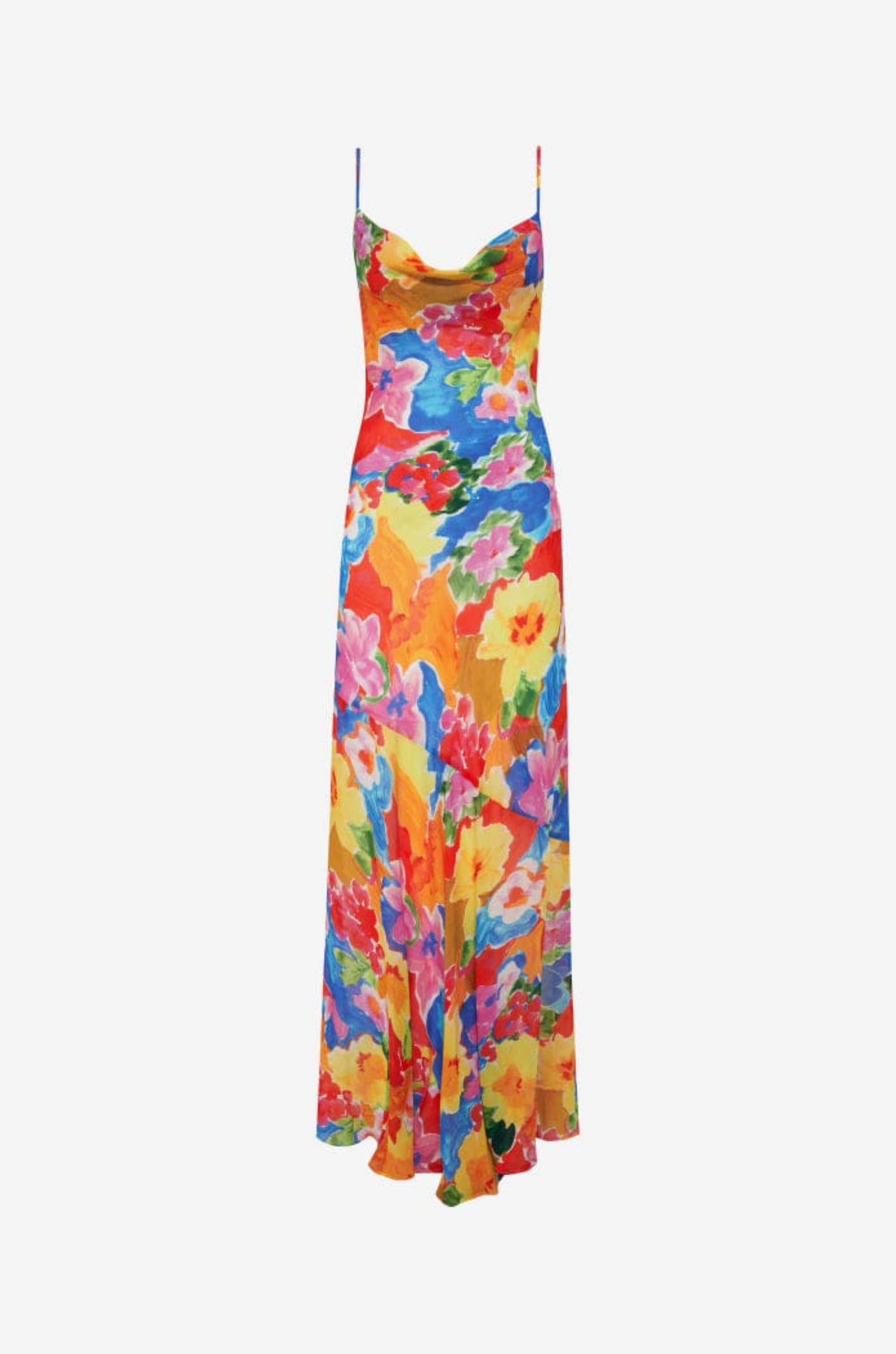 Floral maxi dress
Cowl neck
Bias cut
Adjustable shoulder straps
Mermaid hem
resort wear maxi dress
beach vacation outfit inspo