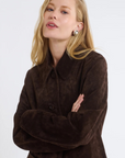 brown Genuine suede jacket
Front button down closure
Fully lined
Front chore pockets
Boxy fit
Genuine suede/Polyester
brown suede jacket
fall jacket
fall outfit
fall layering