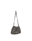 Acrylic mirror beaded bag
Chain strap
dark grey beaded bag