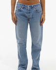 Mid to low rise denim jeans
Baggy fit
Machine wash
501 button fly and button closure
5-pocket design
Rigid denim with lightly distressed trim
Due to the use of reclaimed vintage fabrics, details and colors vary throughout to ensure that each piece is uniquely its own
Some pieces have slight imperfections, which vary from piece to piece.
custom levi jeans
aligrace denim