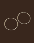 18K Gold Non-Tarnish Classic Thin Hoop Earring
silver thin hoop earrings
