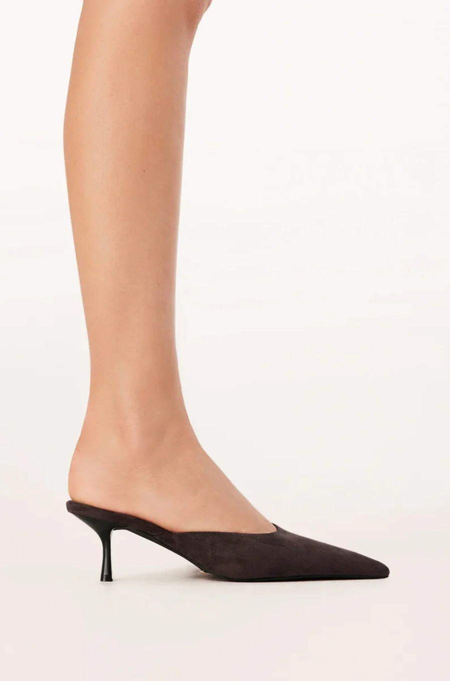 Modern mule
Low kicked-in stiletto heel
Closed pointed toe
Open heel counter
Easy slip on design
Synthetic upper, lining and outsole
Heel height 6.5cm
brown kitten heel
fall shoe
fall heel