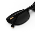 black Slimline cateye sunglasses
Soft, subtle lift through the frame
Acetate frame
Gold metal tip detailing
Polarised, scratch-resistant Category 3 lenses
100% UV protection
Width: 14.5cm / Lens Height: 3.85cm / Arm Length: 14.5cm / Nose Bridge: 2cm
