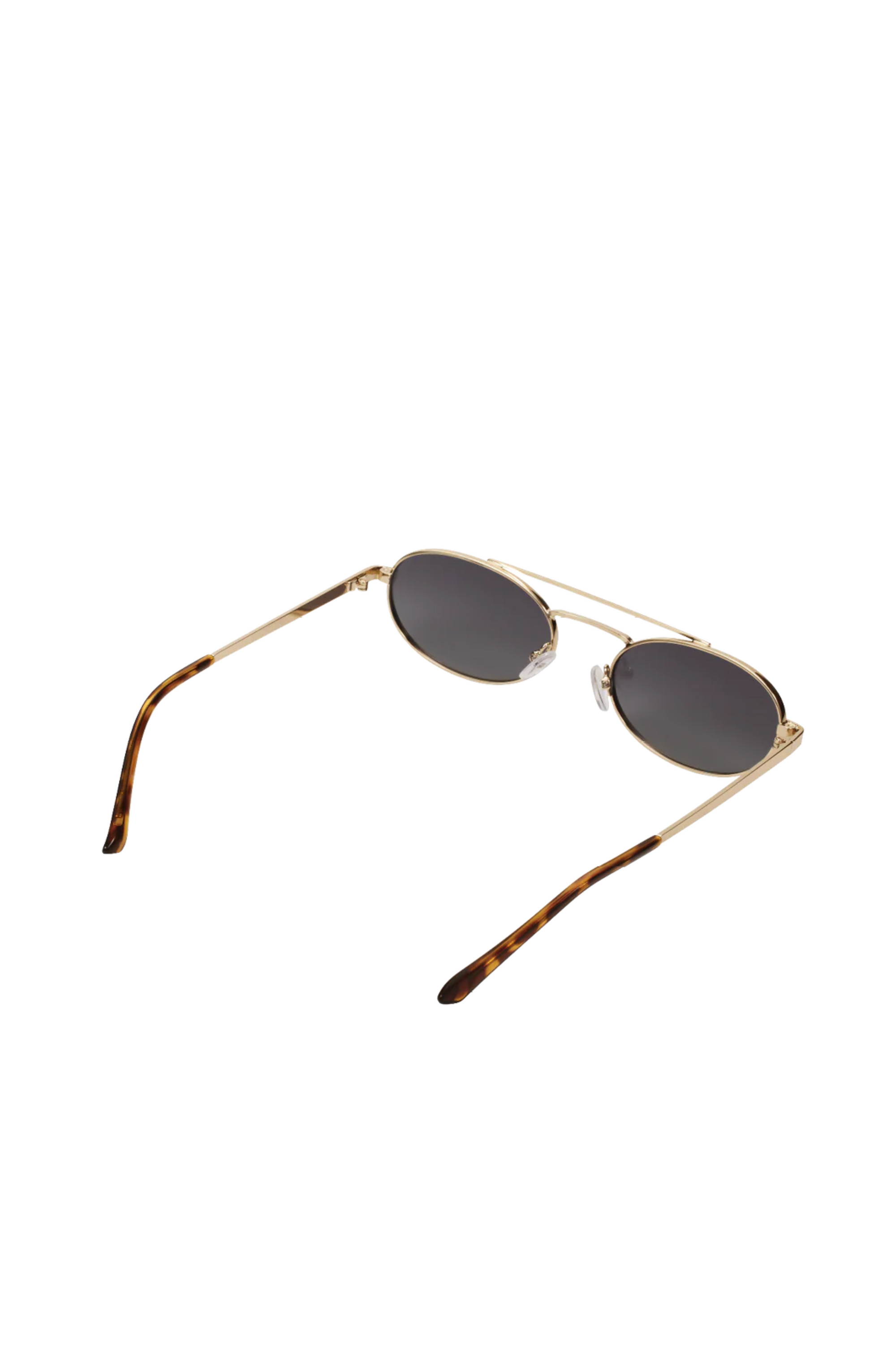 black and gold Round aviator sunglasses