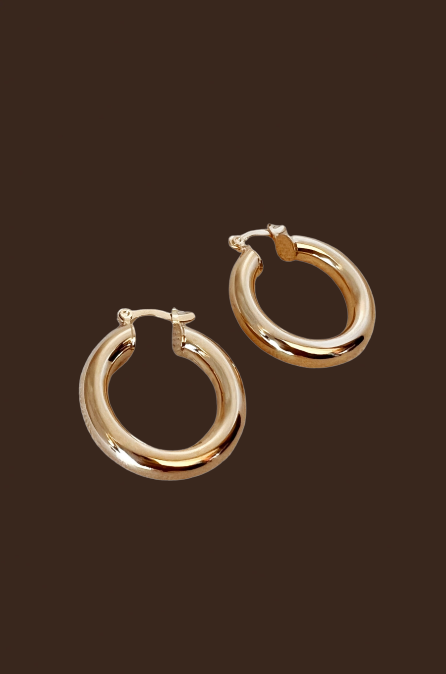 gold tube hoop earrings