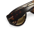 tort frame yellow lens modern aviator banbe sunglasses