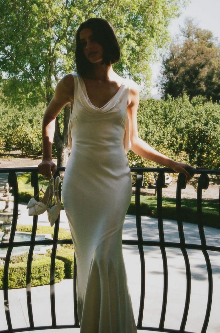 ivory Satin maxi dress
Cowl neck neckline
Open back
Adjustable back tie for waist snatching
Mermaid hem
bridal maxi dress
bridal shower maxi dress
rehearsal maxi dress
bride dress
wedding dress