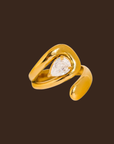 18K Gold Non-Tarnish Wrap CZ Ring
18K Gold Plating
Stainless Steel
Size 7 Measurement: 0.682 Diameter/2.14 Circumference
Lead-free
Nickel-safe
Hypoallergenic
Water Resistant