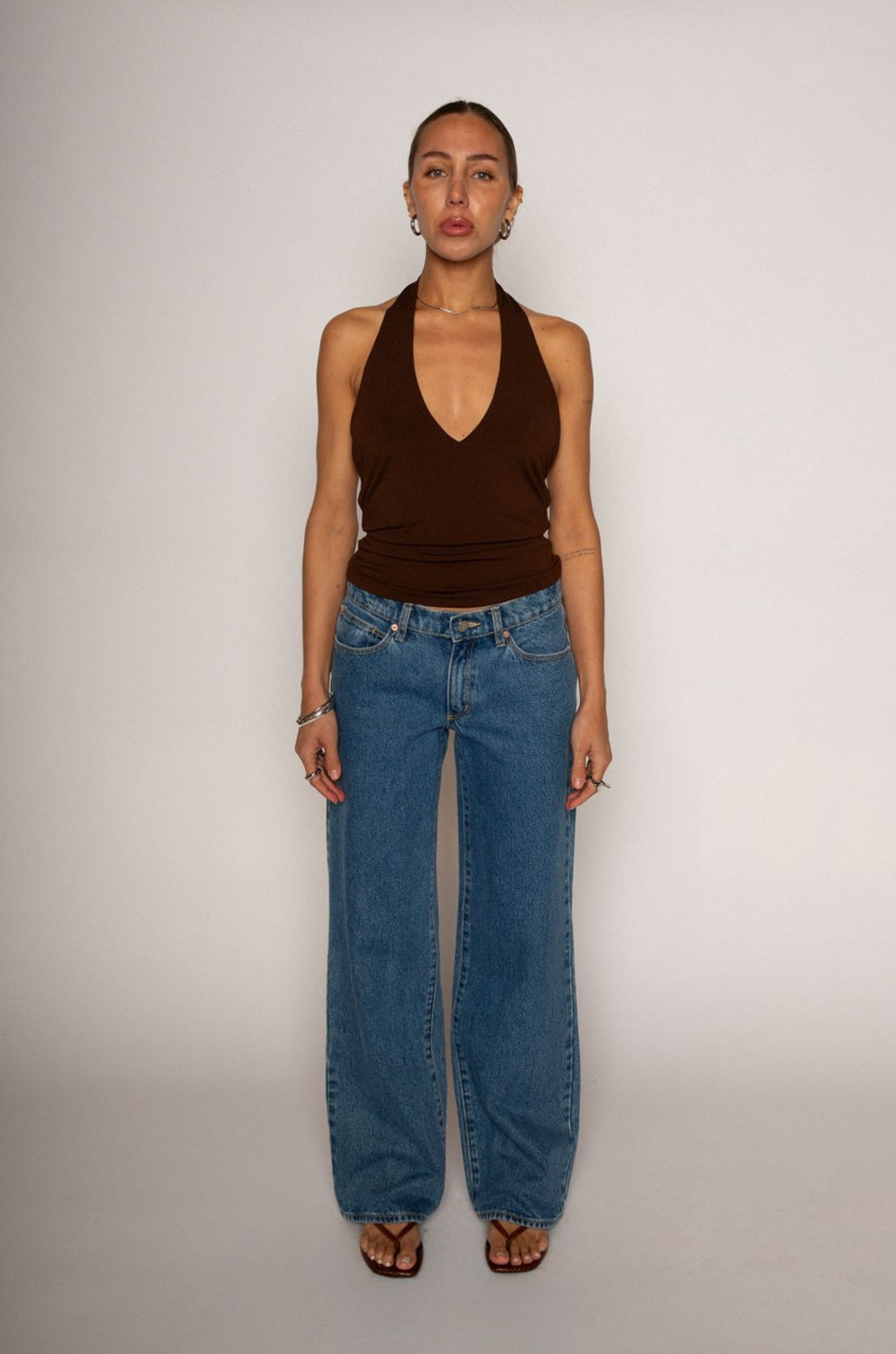 brown halter top. summer halter top. going out top