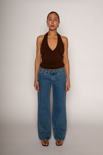 brown halter top. summer halter top. going out top