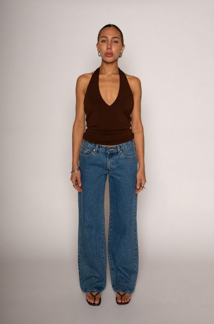 brown halter top. summer halter top. going out top
