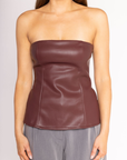 burgundy Faux leather tube top
Back zip closure
Inner rubber grip lining
Flare hem with side slits
Lined
burgundy leather going out tube top
winter top
fall top
christmas outfit