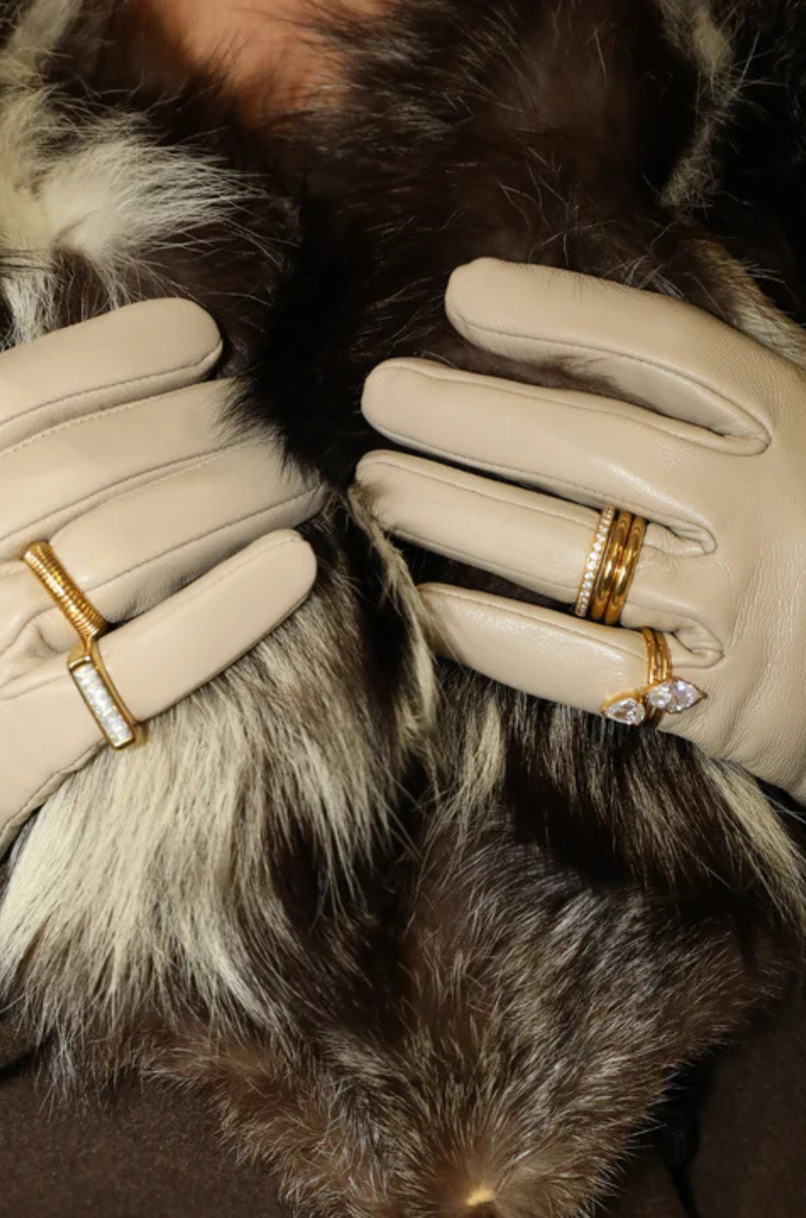 Classic gold band set with an angled pear-cut CZ crystal
Tarnish-free, waterproof, and hypoallergenic
Backed by Ginneca Row's lifetime guarantee, including replacement if it ever tarnishes or loses stone integrity