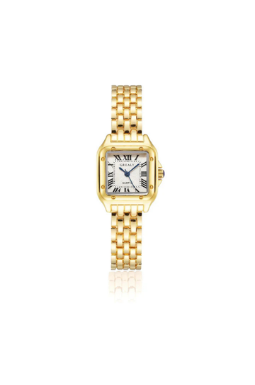 Stainless steel watch that truly speaks for itself!
This timeless watch is fully adjustable and come with a link remover so you are able to manually remove links to get the perfect fit.
woman gold watch
fashionable watch
cute watch