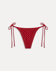 Exclusively from the JENNIE x Frankies Bikinis collaboration.
Striped satin shine bikin botom
Low-rise fit
Cheeky coverage
String side ties
Satin shine swim fabric
red striped bikini bottom
fourth of july bikini