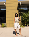 Woven bermuda shorts
Longline shorts
Pleated
Side pockets
Unlined
cream ivory bermuda shorts jorts