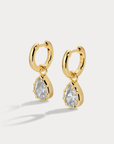 Huggie earrings with cz stone
Available in 14kt gold plated brass or Rhodium plated brass
Stones are white cz and measure 8.0mm x 6.0mm each
Snap Hinge Closure
Sold as a pair
Gold cz stone earrings
