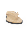 tan Suede flip flop sandals&nbsp;
Suede upper
Manmade outsole
Faux leather lining
Padded insole
Slip-on style