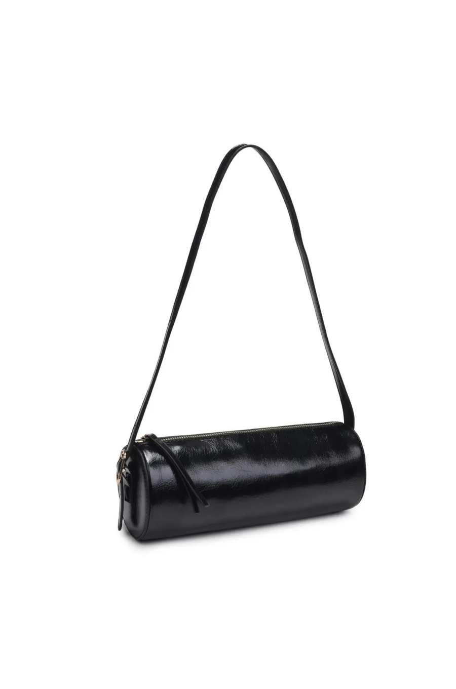 Barrel shoulder bag
Cylindrical silhouette shoulder bag
Versatile strap - over the shoulder or crossbody
Adjustable Shoulder Strap
Zip closure
Vegan Leather
black barrel bag
black barrel purse