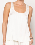 cream ivory Satin tank top
Sleeveless
U neckline
Unlined
Length: 22.5"
Polyester/Rayon