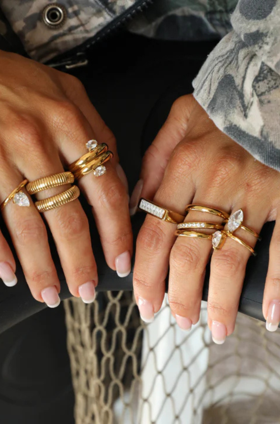 Minimal statement ring
Modern gold band set with a row of CZ crystals, designed for clean, structured shine
Tarnish-free, waterproof, and hypoallergenic
Backed by Ginneca Row's lifetime tarnish-free guarantee, including replacement if the stones ever lose integrity