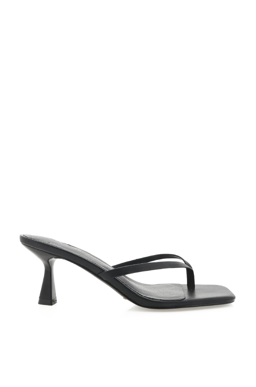 black casual thong heel. 