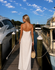 white Linen woven maxi dress
Adjustable spaghetti straps
Unlined