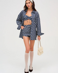 Dolly Denim Dot Skort by For Love & Lemons