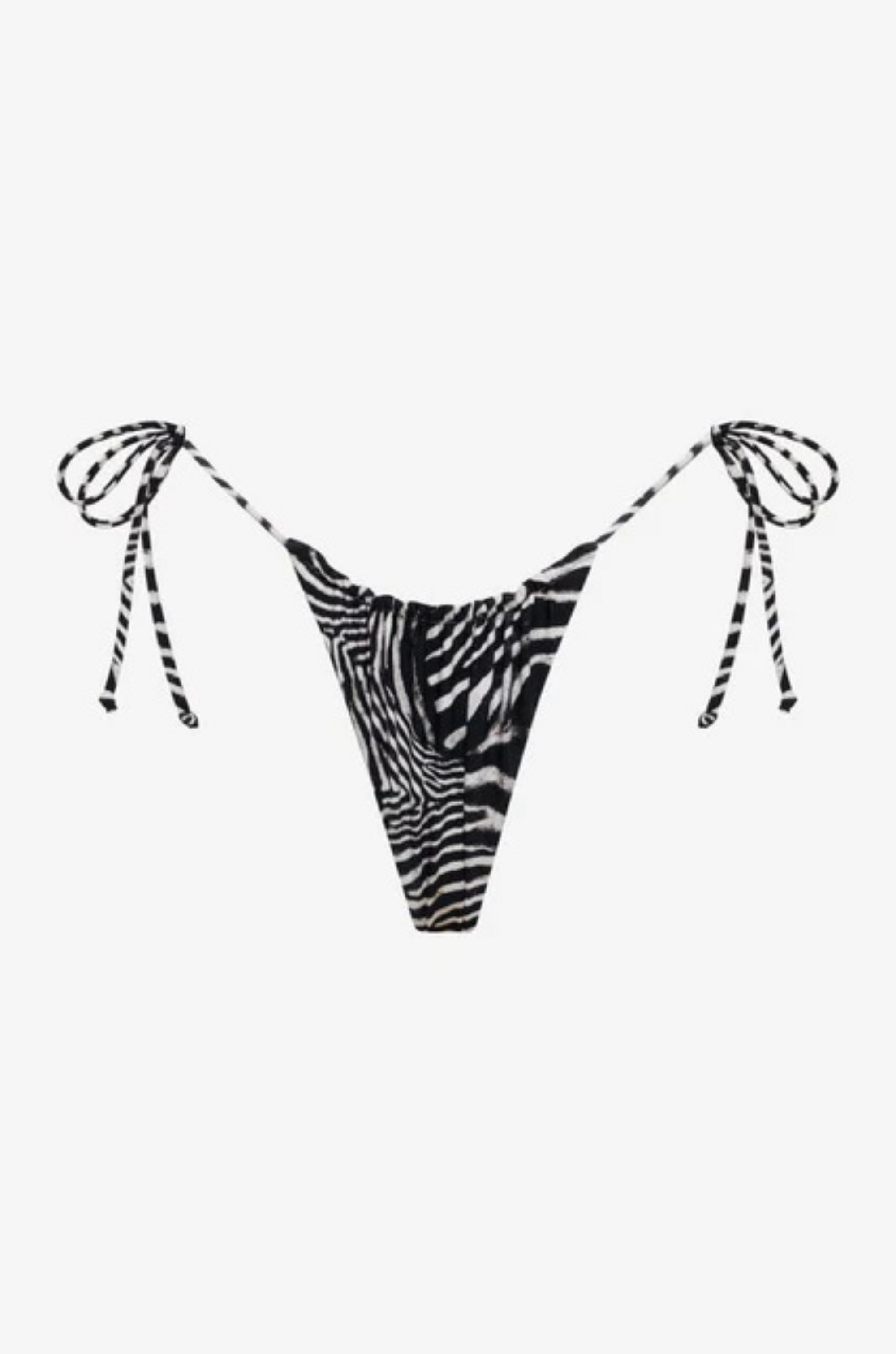Zebra printed bikini bottoms
Adjustable coverage at front &amp; back
Adjustable ties at sides
Fully lined