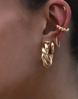 gold twisted ear cuff
