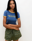 Don't Follow Me Slim Ringer Tee by Daydreamer