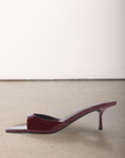 burgundy pointed kitten heel billini