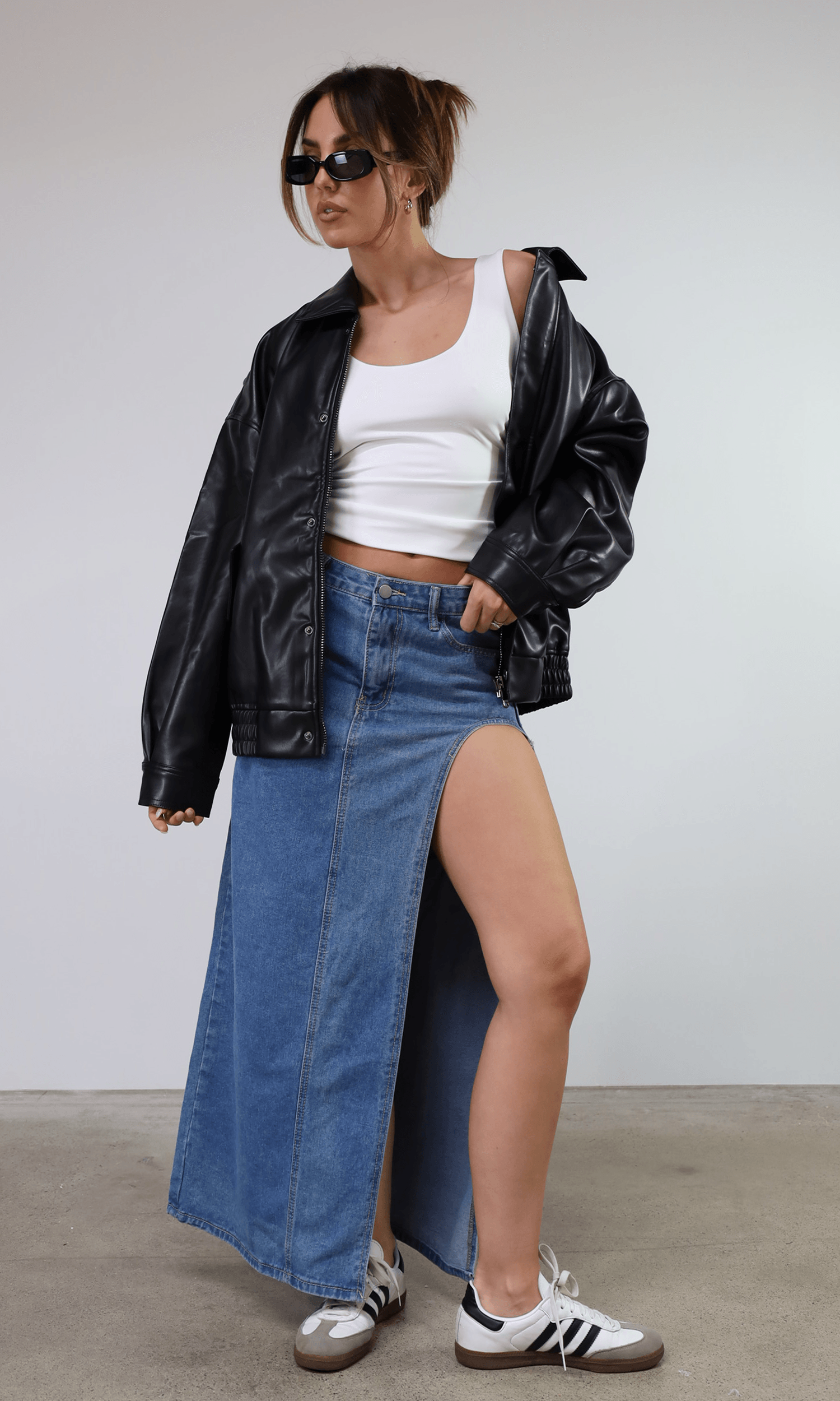Split Decision Maxi Skirt - SHOPLUNAB