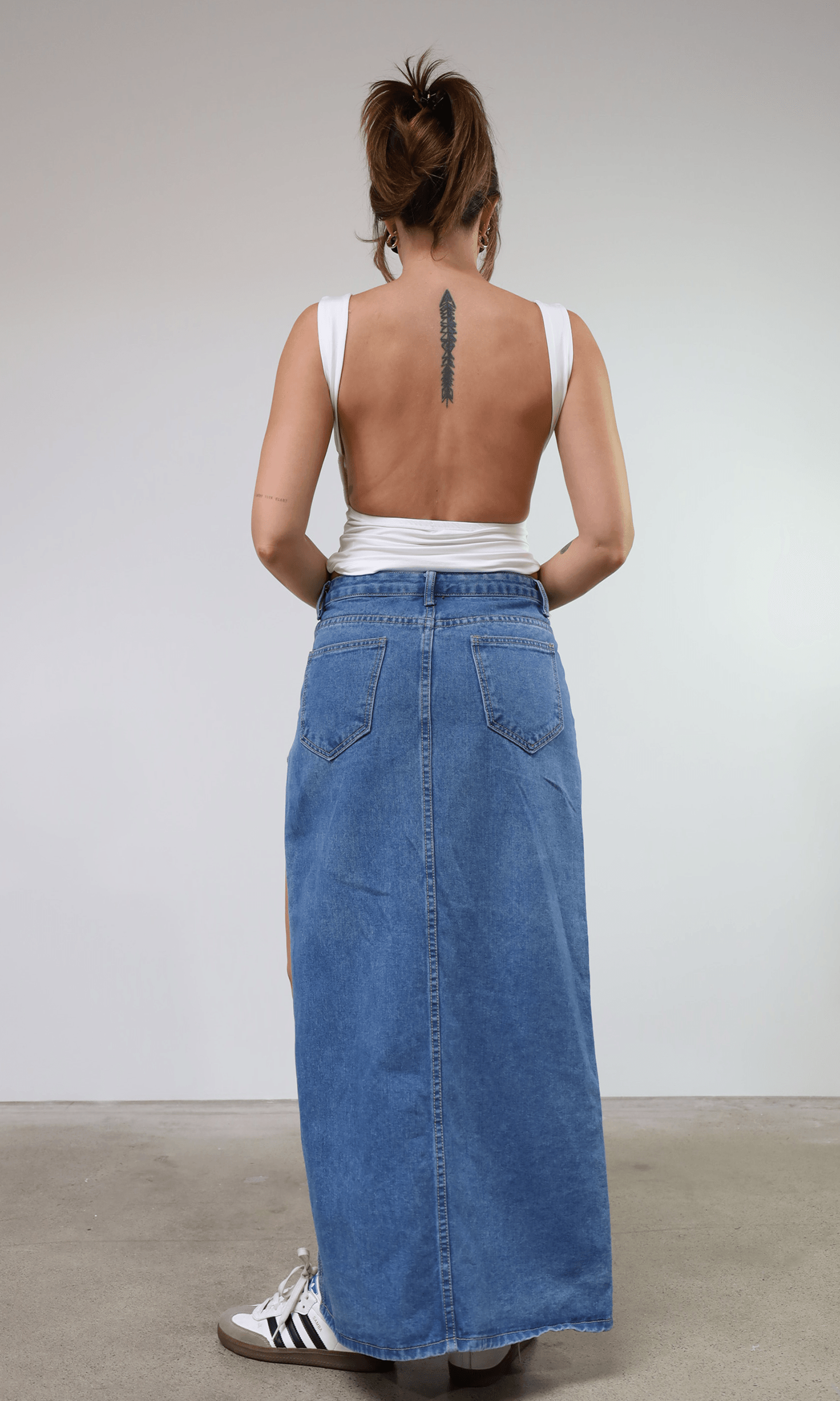 Split Decision Maxi Skirt - SHOPLUNAB